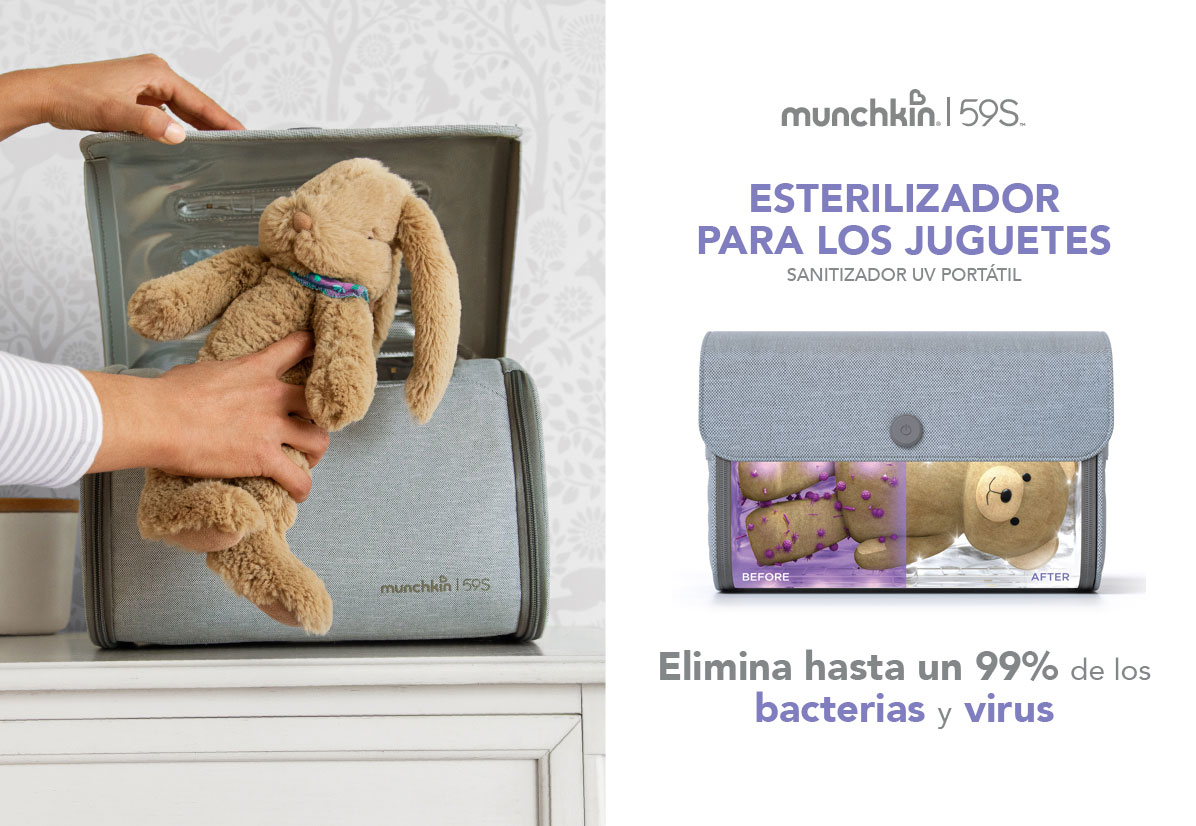 Munchkin 59S | Esterilizador para los Juguetes | Sanitizador UV Portátil | Elimina hasta un 99%de los bacterias y virus en 5 minutos